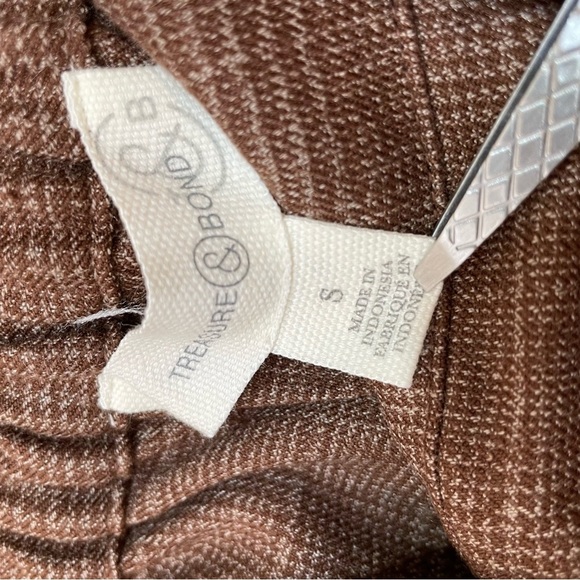 Nordstrom Treasure & Bond Brown Plaid Pants Corpcore Academia Womens Size Small - Picture 7 of 12